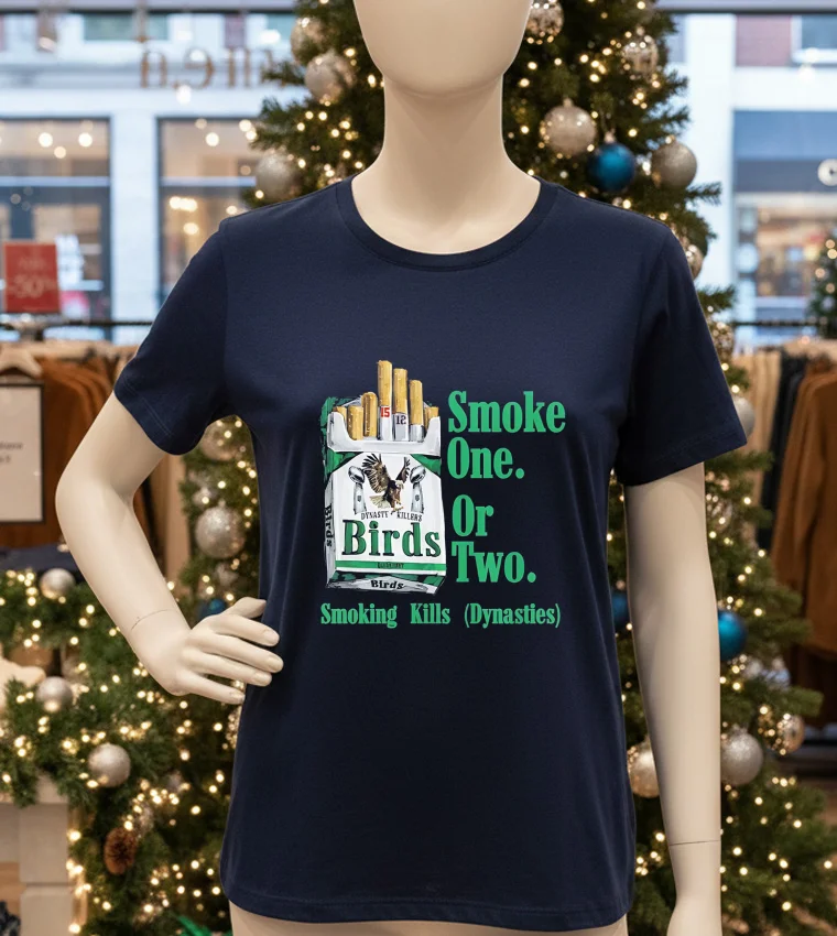 Philadelphia Eagles Champions Smoking Kills Smoke One Or Two T - navy-t-shirt Philadelphia Eagles Champions Smoking Kills Smoke One Or Two T Navy T Shirt