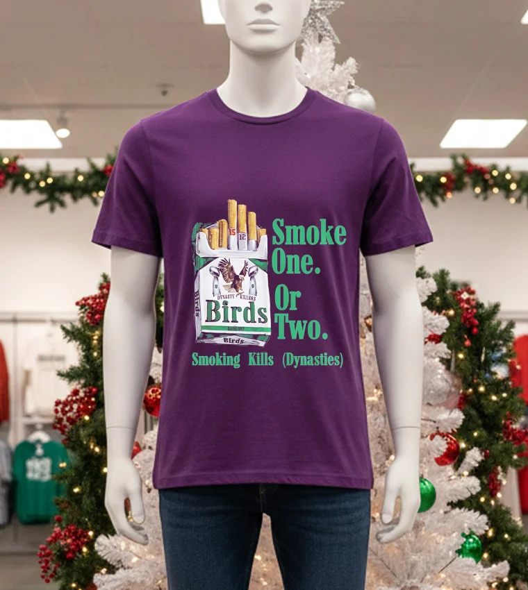 Philadelphia Eagles Champions Smoking Kills Smoke One Or Two T - purple-t-shirt Philadelphia Eagles Champions Smoking Kills Smoke One Or Two T Purple T Shirt