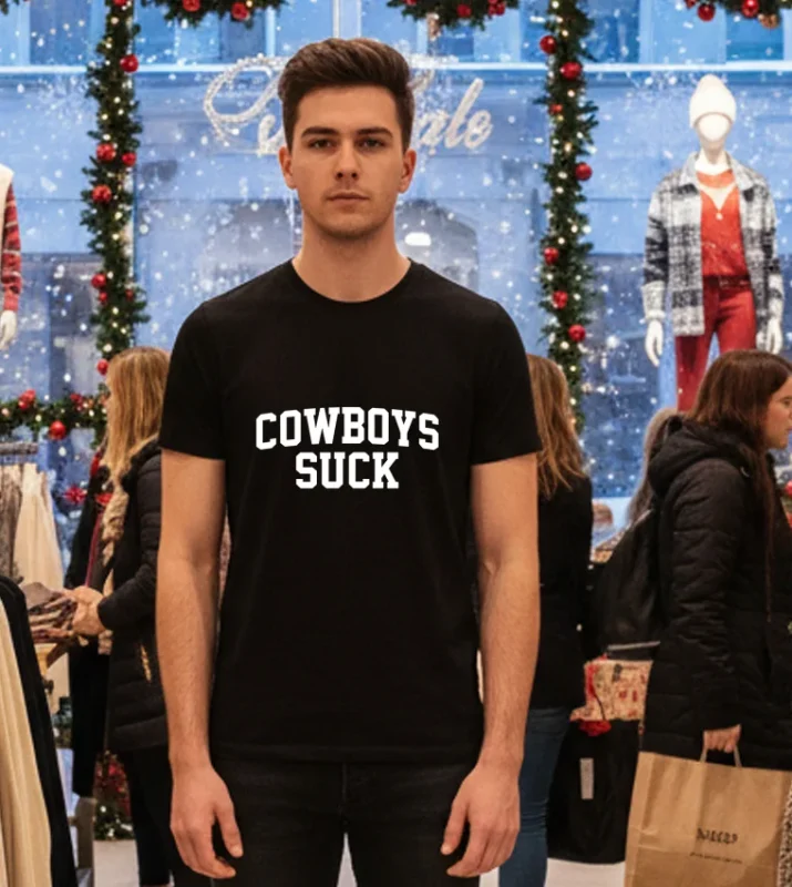Philadelphia Eagles Cowboys Suck Great Fan T Black T Shirt
