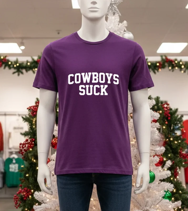 Philadelphia Eagles Cowboys Suck Great Fan T   Purple T Shirt