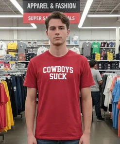 Philadelphia Eagles Cowboys Suck Great Fan T   Red T Shirt