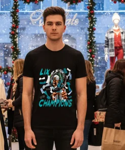 Philadelphia Eagles Cup Lix Confetti Reflection Jalen Hunt T   Black T Shirt