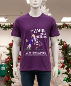 Philadelphia Eagles Milk Gets Tackles The Dairy King T   Purple T Shirt