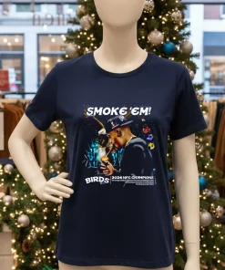 Philadelphia Football Champs Smoke Em Bird T   Navy T Shirt