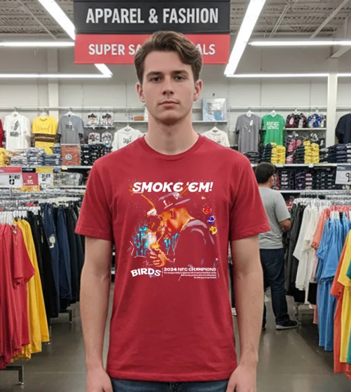 Philadelphia Football Champs Smoke Em Bird T   Red T Shirt