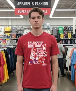 Philadelphia Phillies baseball club Schwarbomb super slugger graphic T shirt