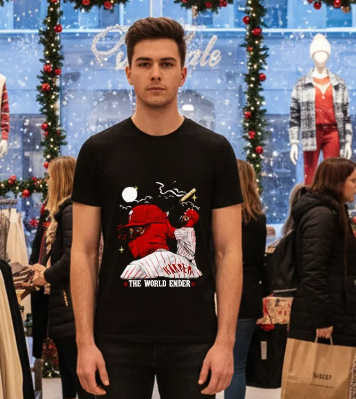 Philadelphia Phillies The World Ender T   Black T Shirt