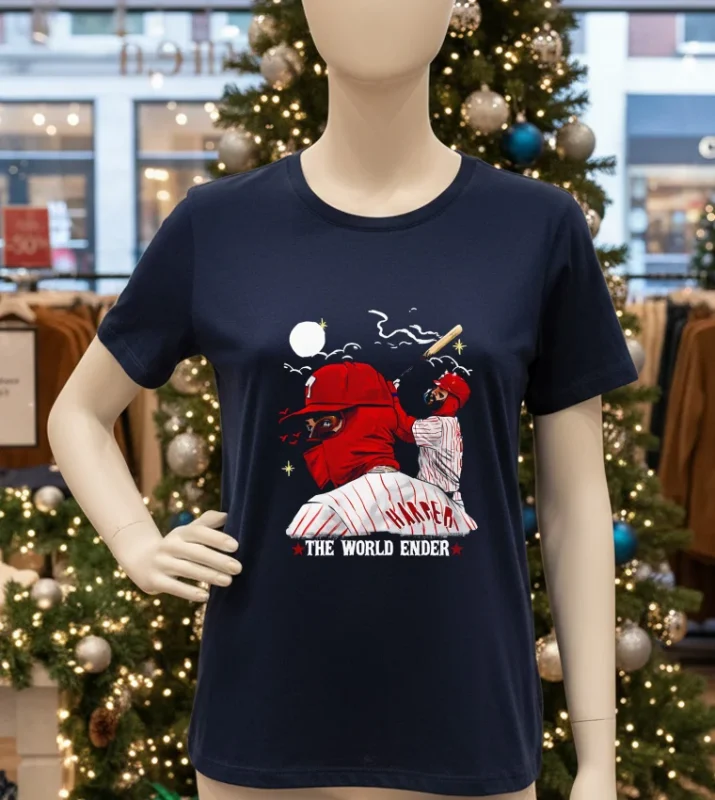 Philadelphia Phillies The World Ender T   Navy T Shirt