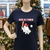 Phillies Red October Ghost Halloween Baseball   Navy T Shirt