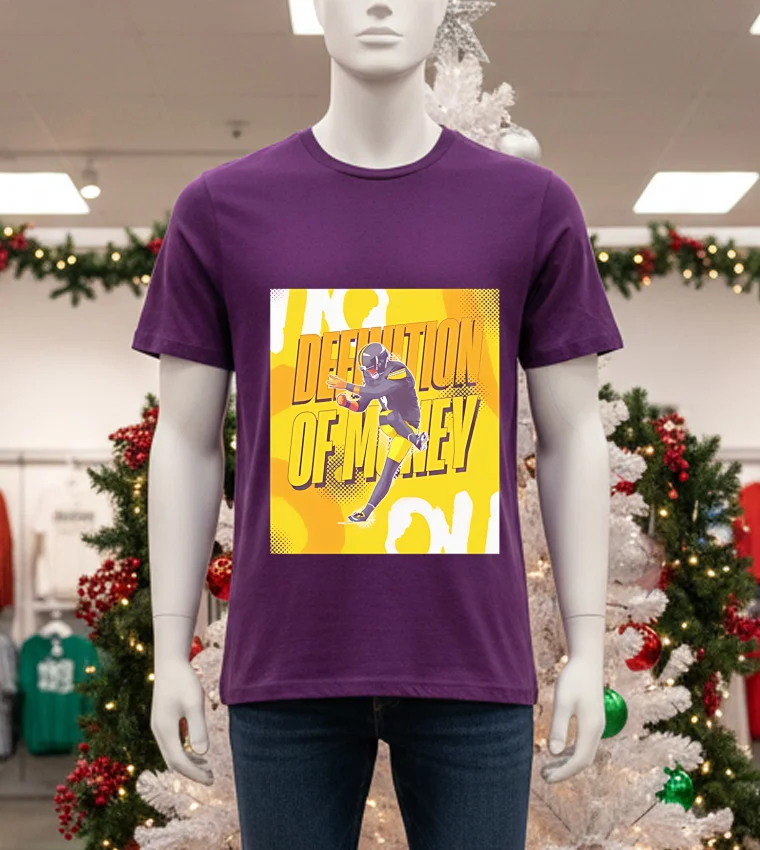 Pittsburgh Steelers Definitely Of Money - purple-t-shirt Pittsburgh Steelers Definitely Of Money Purple T Shirt