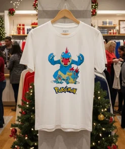 Pokemon Totodile Croconaw Feraligatr American style t-shirt