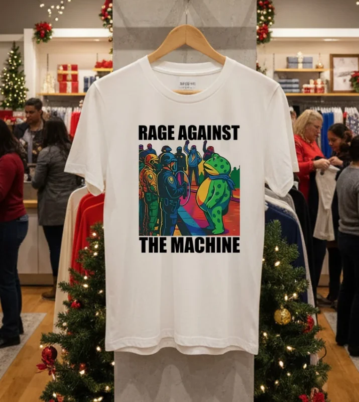 Portland Frog Colors Rage Against The Machine White T Shirt