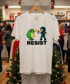 Portland Frog Protest Resist   White T Shirt