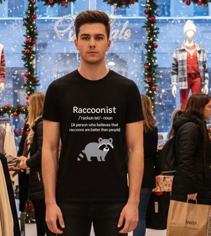 Raccoonist A Person Who Believes That Raccoons Are Better Than People T Black T Shirt