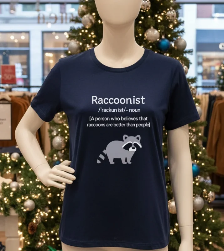 Raccoonist A Person Who Believes That Raccoons Are Better Than People T Navy T Shirt