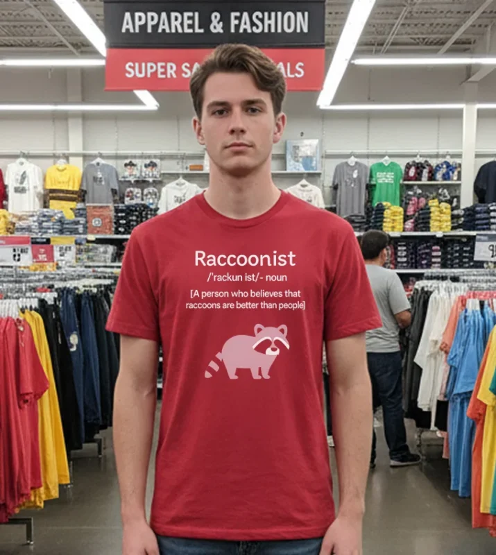 Raccoonist A Person Who Believes That Raccoons Are Better Than People T Red T Shirt