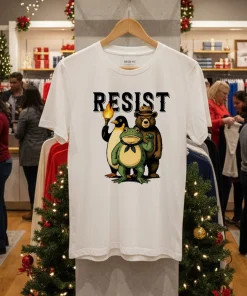 Resist Penguin Frog Bear Sublimation shirt