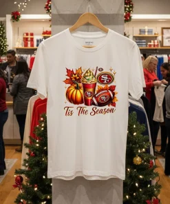 San Francisco 49Ers Tis The Season Halloween   White T Shirt