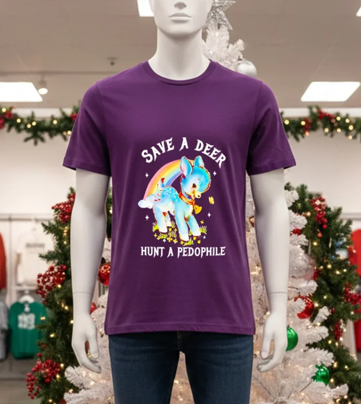 Save A Deer Hunt A Pedophile   Purple T Shirt
