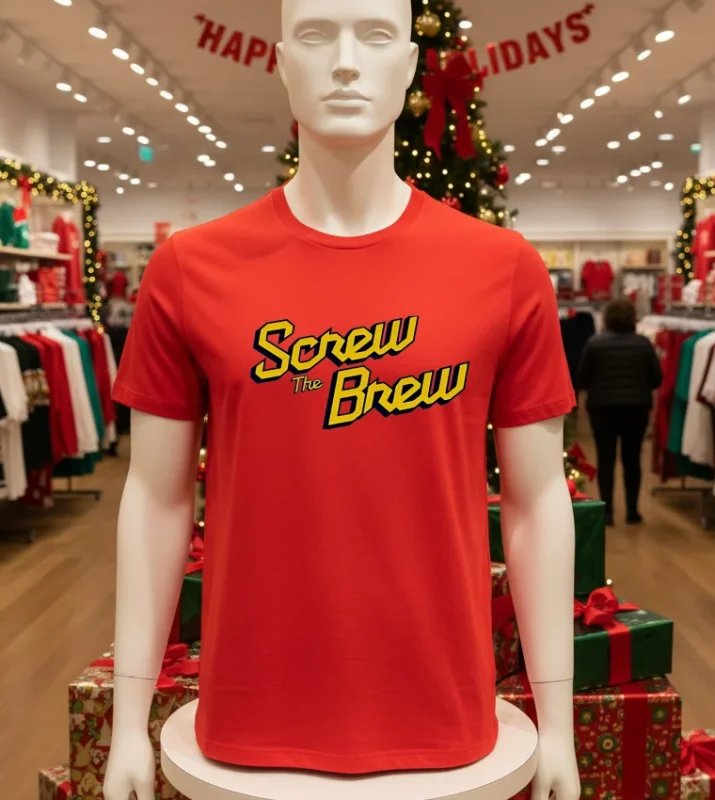 Screw The Brew Milwaukee Brewers Red T Shirt
