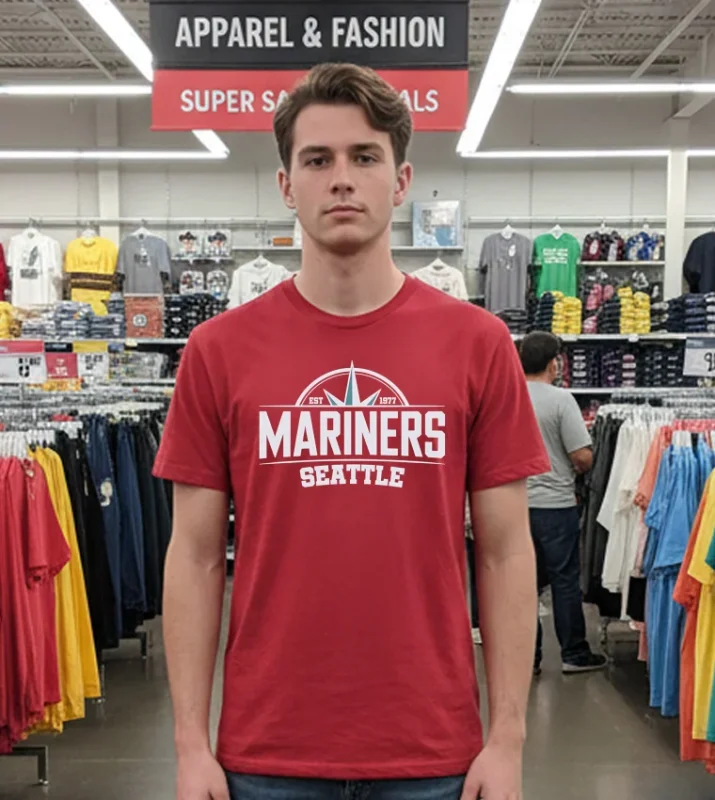 Seattle Mariners Est 1977   Red T Shirt