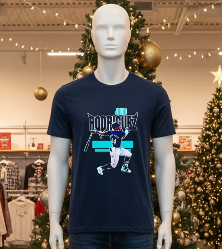 Seattle Mariners Julio Rodriguez Player   Black T Shirt