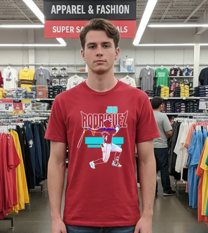 Seattle Mariners Julio Rodriguez Player   Red T Shirt