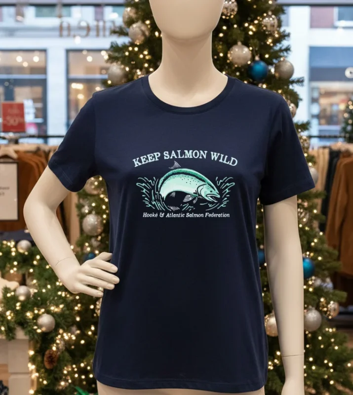 Seattle Mariners Keep Salmon Wild Hooké And Atlantic Salmon Federation   Navy T Shirt