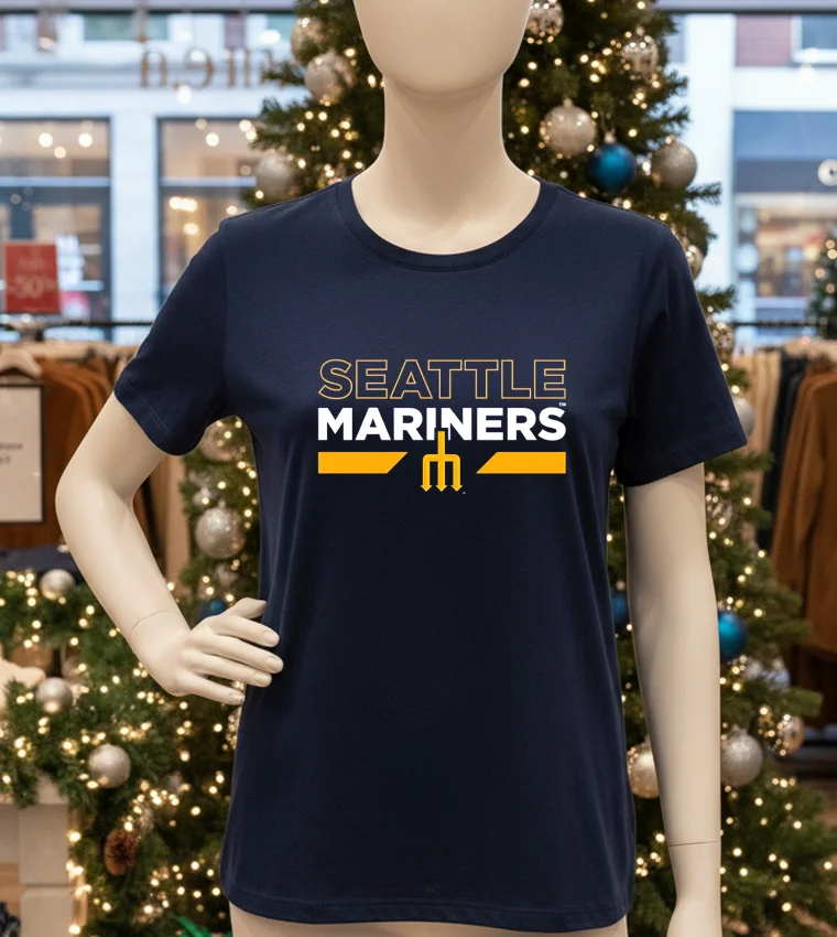 Seattle Mariners Levelwear City Connect Relay No Hitter - navy-t-shirt Seattle Mariners Levelwear City Connect Relay No Hitter Navy T Shirt