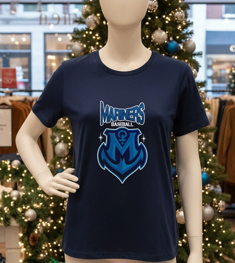 Seattle Mariners Mariners Baseball Logo Style - navy-t-shirt Seattle Mariners Mariners Baseball Logo Style Navy T Shirt