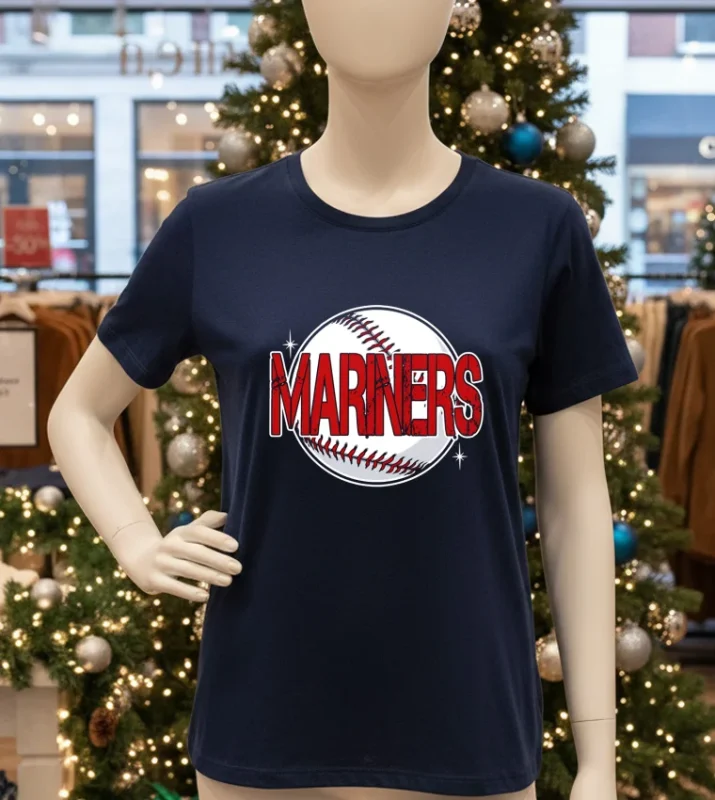 Seattle Mariners Mariners Baseball Mariners Ball   Navy T Shirt