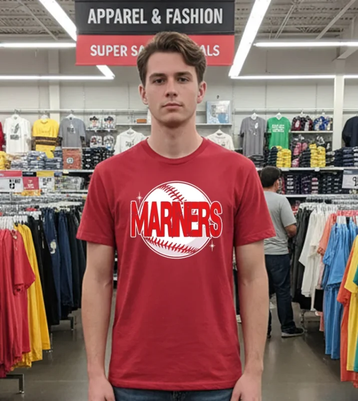 Seattle Mariners Mariners Baseball Mariners Ball   Red T Shirt