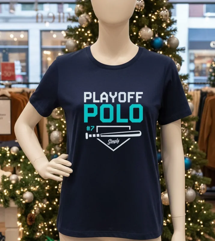 Seattle Mariners Playoff Polo Polo #7   Navy T Shirt