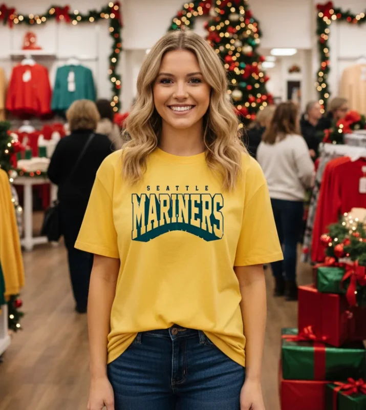 Seattle Mariners Retro Mariners Yellow T Shirt