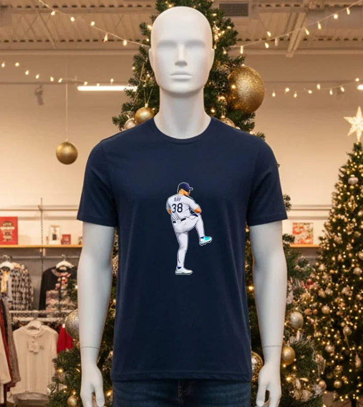 Seattle Mariners Robbie Ray #38 Baseball Lighting Black T Shirt