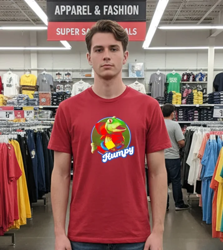 Seattle Mariners Salmon Run Humpy Mascot   Red T Shirt