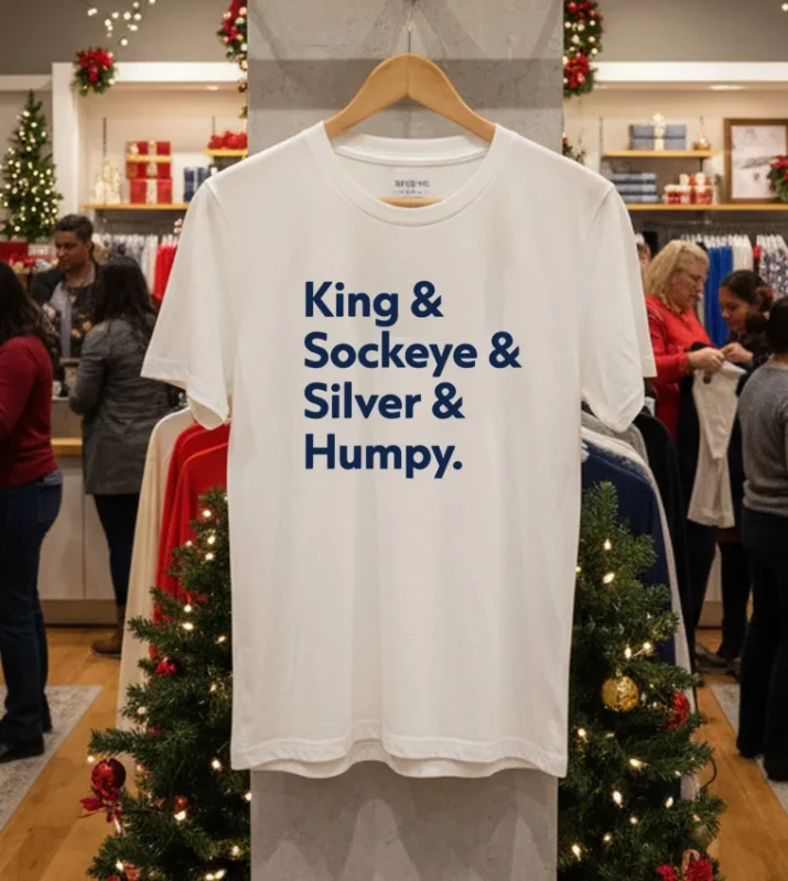 Seattle Mariners Salmon Run King And Sockeye And Silver And Humpy   White T Shirt