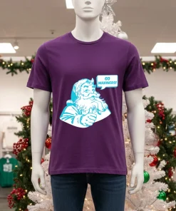 Seattle Mariners Santa Claus Go Mariners   Purple T Shirt