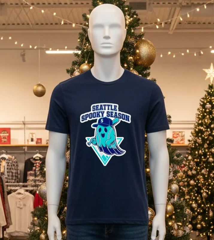 Seattle Mariners Seattle Spooky Season   Black T Shirt