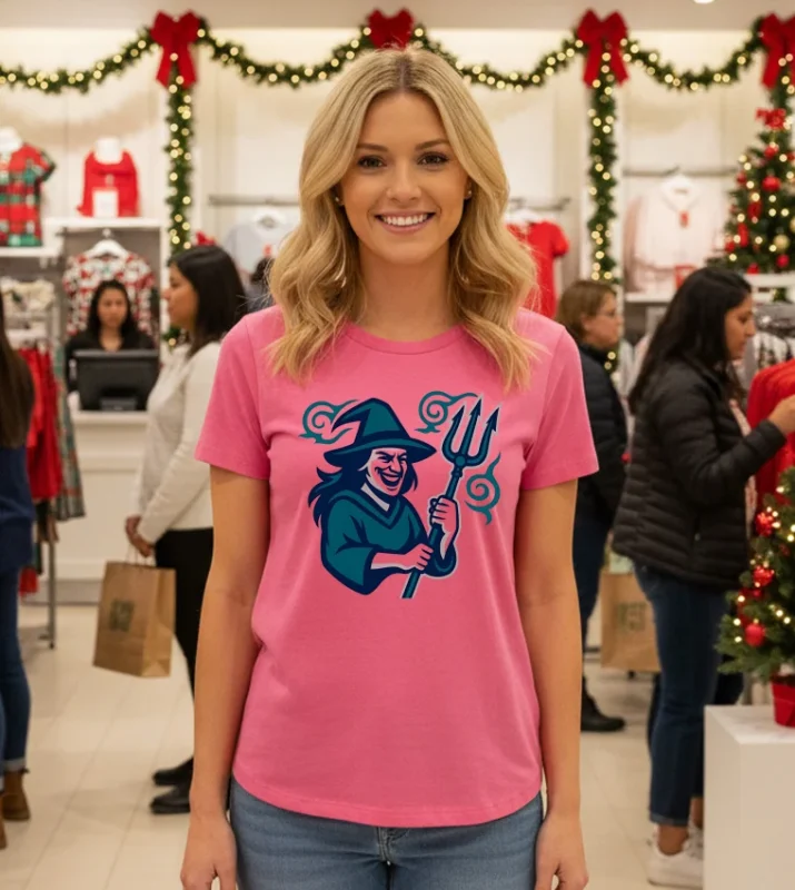 Seattle Mariners The Etsy Witch Funny Pink T Shirt