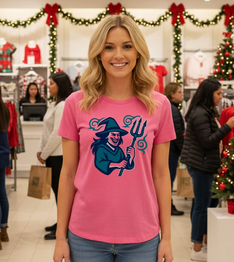 Seattle Mariners The Etsy Witch Funny - pink-t-shirt Seattle Mariners The Etsy Witch Funny Pink T Shirt