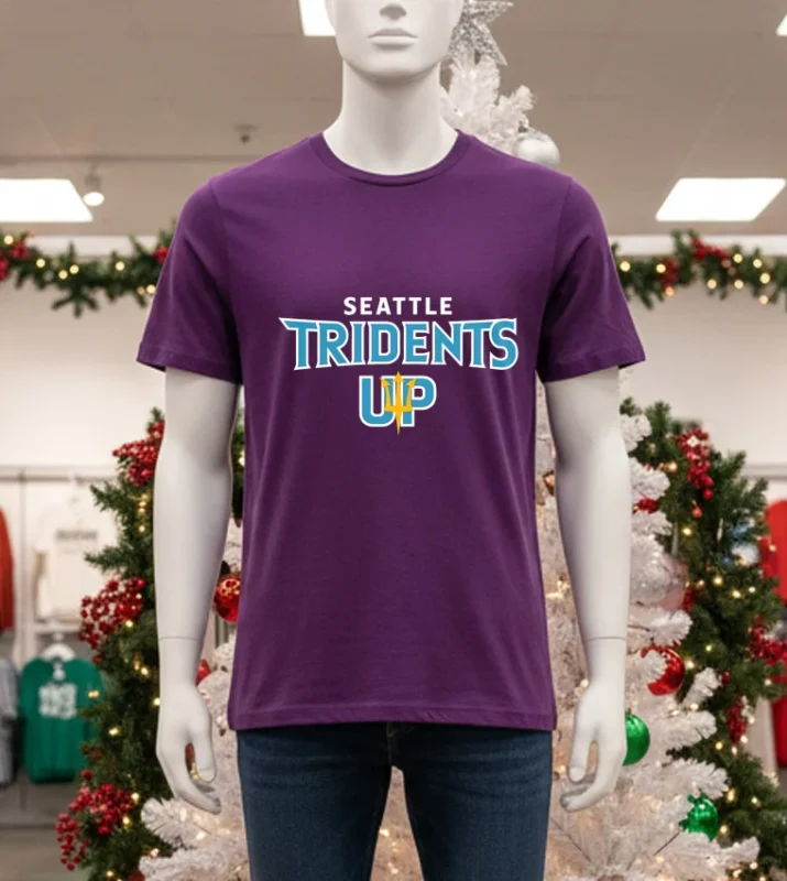Seattle Mariners Tridents Up   Purple T Shirt