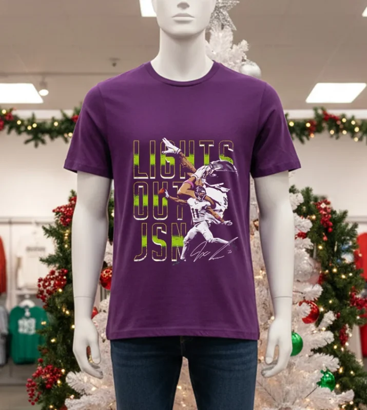 Seattle Seahawks Jaxon Smith Njigba Lights Out Jsn   Purple T Shirt