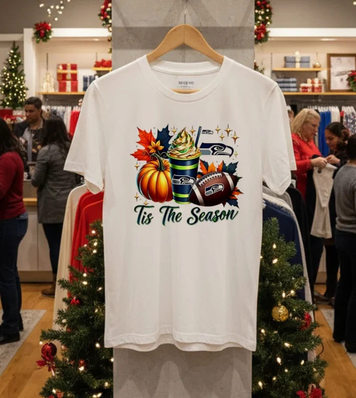 Seattle Seahawks Tis The Season Halloween White T Shirt