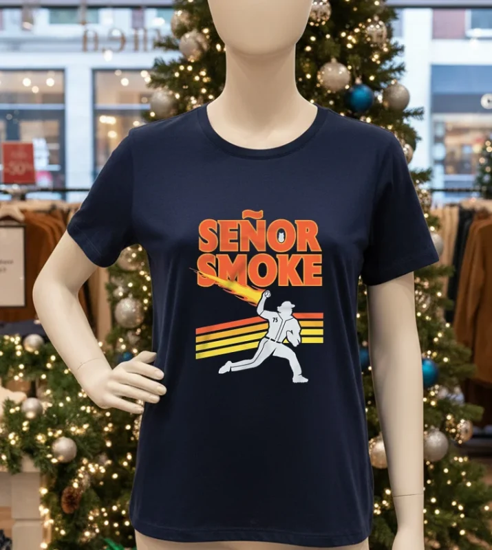 Señor Smoke Andres Munoz Seattle Mariners   Navy T Shirt