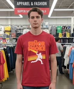 Señor Smoke Andres Munoz Seattle Mariners   Red T Shirt