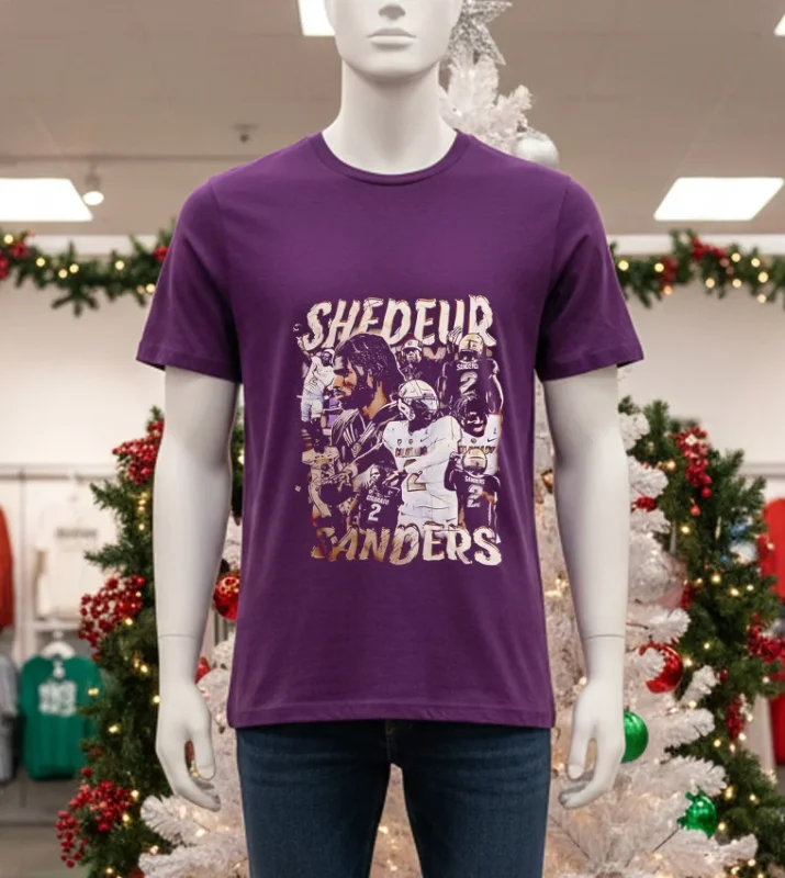 Shedeur Sanders Cleveland Browns Graphic Retro T Purple T Shirt
