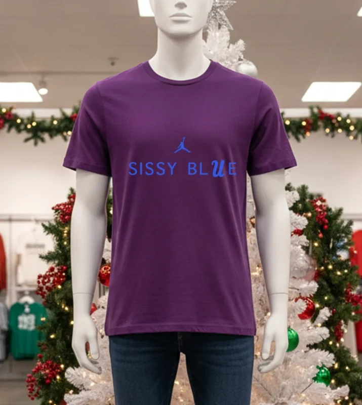 Sissy Blue Ucla Football   Purple T Shirt