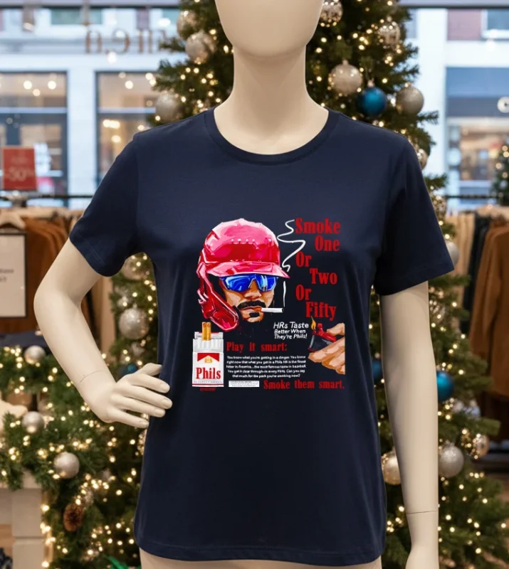 Smoke One Or Two Fifty Hrs Taste T   Navy T Shirt