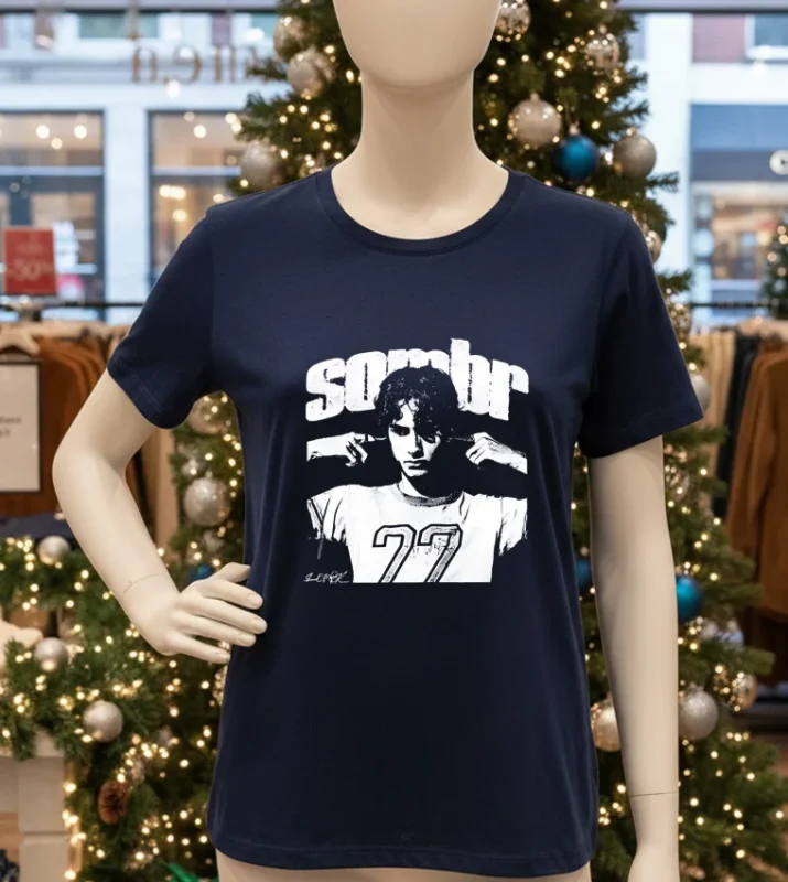 Sombr Tour Music Vintage T   Navy T Shirt